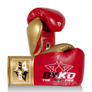 Pro Horse Hair Fight Boxing Gloves – 10 Oz Red/Golden