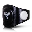 BYKO belly guard black – angled side view showing curved protective shape