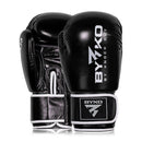 BYKO Class X Black boxing glove burgundy – close-up stitching and leather texture