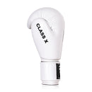 BYKO Class X White boxing glove burgundy – side view with curved ergonomic shape