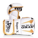 BYKO MMA Shooter Gloves Super X white – front view showing knuckle padding