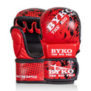 BYKO MMA Shooter Gloves – Premium Striking & Grappling Gloves (XS-XL) – High-Performance Red Fight Gear