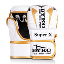 BYKO MMA Shooter Gloves Super X white – back view with wrist strap closure