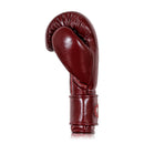 BYKO maroon boxing glove – side profile showing thumb and wrist support