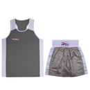 BYKO Boxing Shorts and Vest Set - Pro Training Sparring Fight Boxing Set for Kids, Adults, Men, Women - Light Weight Breathable Satin Fabric Boxing Uniform - Byko sports