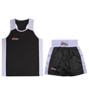 BYKO Boxing Shorts and Vest Set - Pro Training Sparring Fight Boxing Set for Kids, Adults, Men, Women - Light Weight Breathable Satin Fabric Boxing Uniform - Byko sports