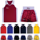 BYKO Boxing Shorts and Vest Set - Pro Training Sparring Fight Boxing Set for Kids, Adults, Men, Women - Light Weight Breathable Satin Fabric Boxing Uniform - Byko sports