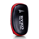 BYKO kick shield side view – leather striking pad with reinforced padding