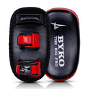 BYKO leather kick shield pair red black – Muay Thai heavy duty training pads