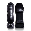 BYKO Shin Instep Pads – Premium Kickboxing & MMA Leg Protection (S - L) – Black & White Training Gear - Byko sports