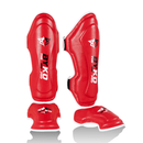 BYKO Shin Instep Pro red – front view showing full shin and instep protection
